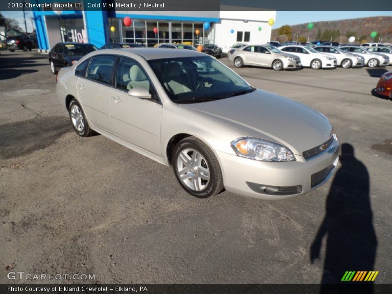 Gold Mist Metallic / Neutral 2010 Chevrolet Impala LT