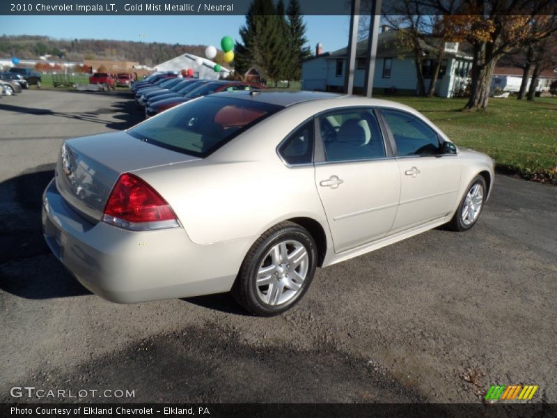 Gold Mist Metallic / Neutral 2010 Chevrolet Impala LT