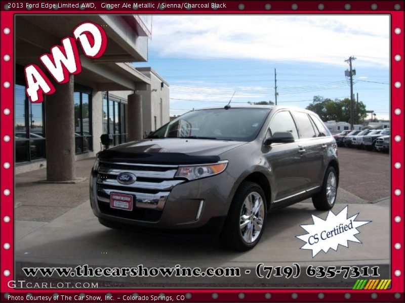 Ginger Ale Metallic / Sienna/Charcoal Black 2013 Ford Edge Limited AWD