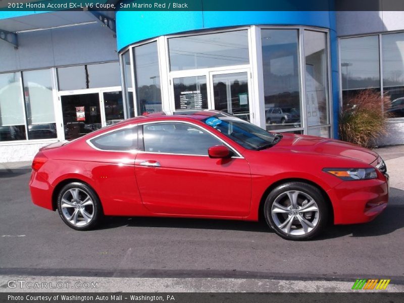 San Marino Red / Black 2012 Honda Accord EX-L V6 Coupe