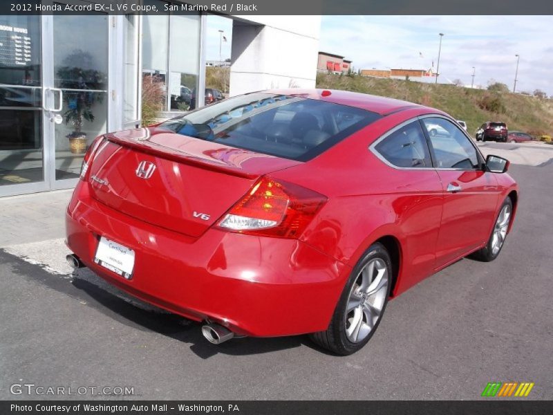 San Marino Red / Black 2012 Honda Accord EX-L V6 Coupe
