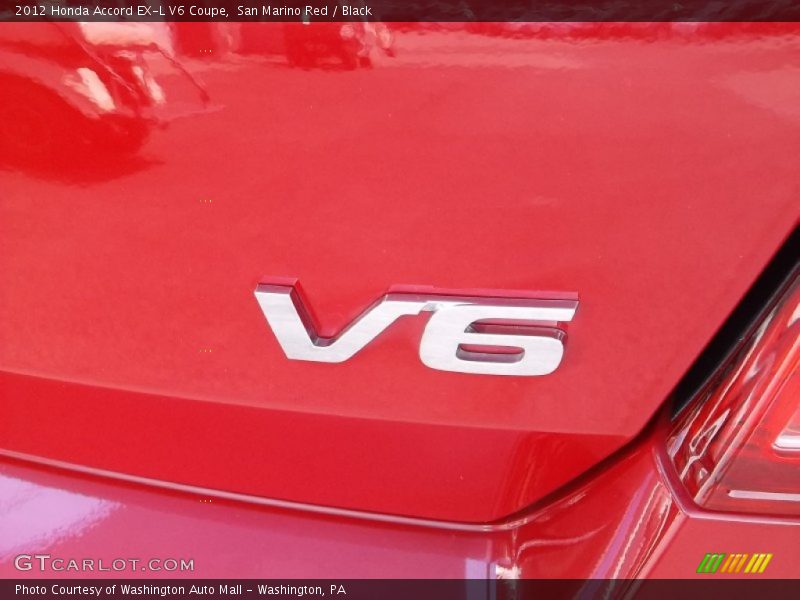San Marino Red / Black 2012 Honda Accord EX-L V6 Coupe