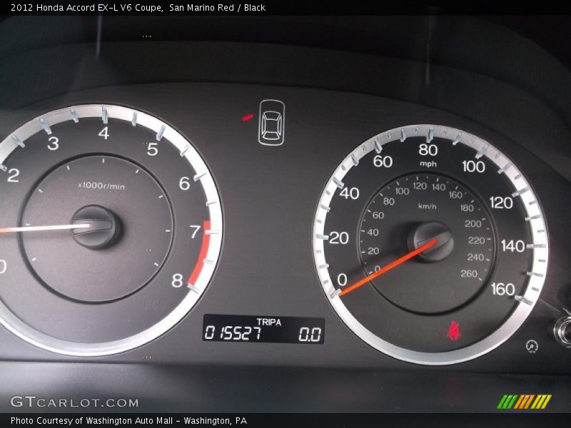 San Marino Red / Black 2012 Honda Accord EX-L V6 Coupe