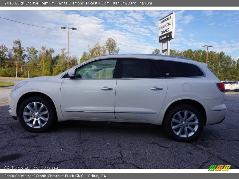 White Diamond Tricoat / Light Titanium/Dark Titanium 2015 Buick Enclave Premium