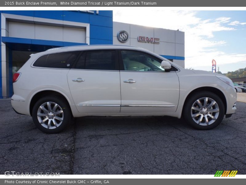 White Diamond Tricoat / Light Titanium/Dark Titanium 2015 Buick Enclave Premium