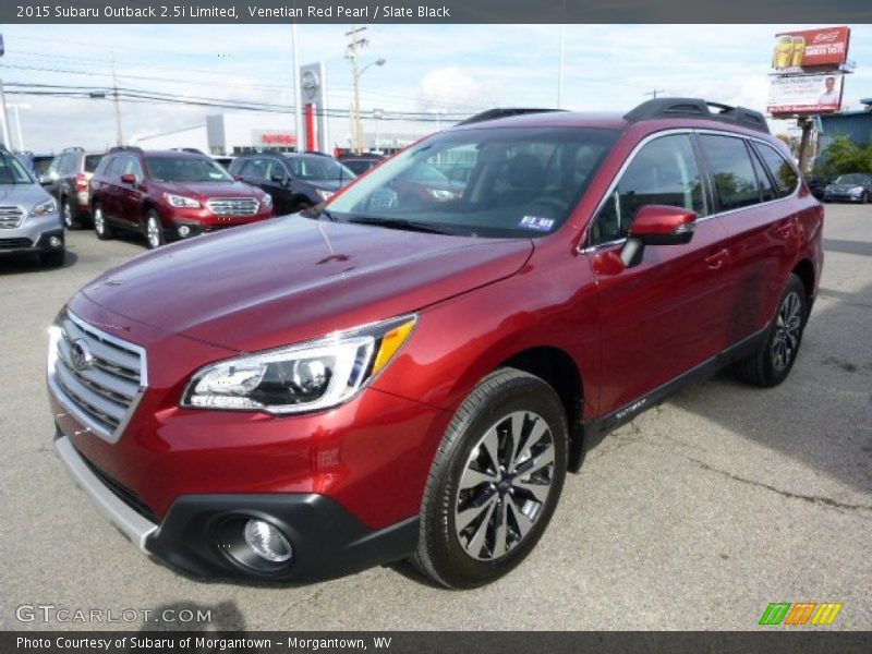 Venetian Red Pearl / Slate Black 2015 Subaru Outback 2.5i Limited