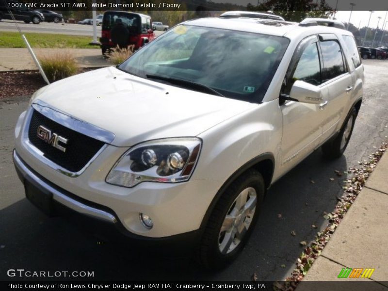 White Diamond Metallic / Ebony 2007 GMC Acadia SLT AWD