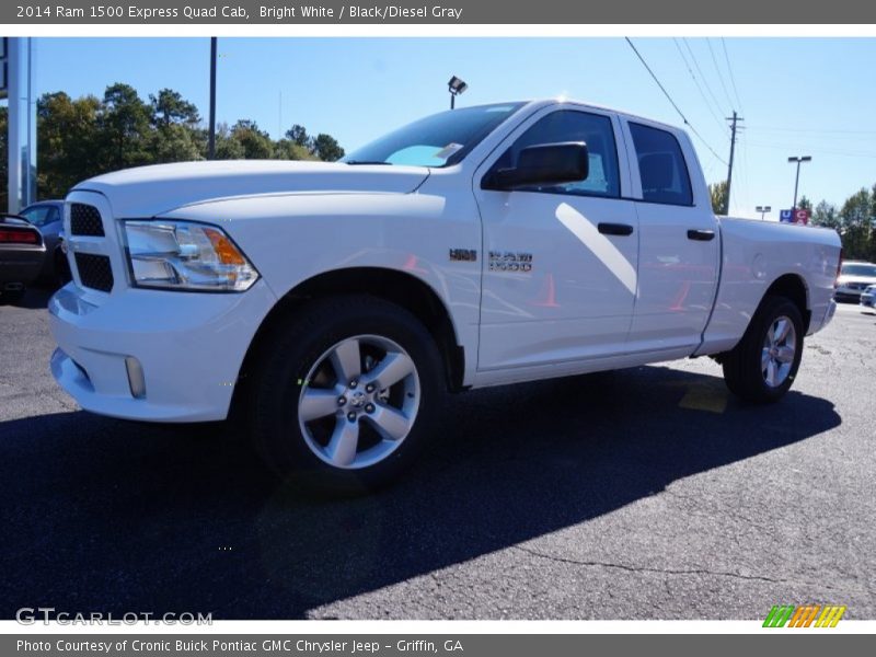 Bright White / Black/Diesel Gray 2014 Ram 1500 Express Quad Cab