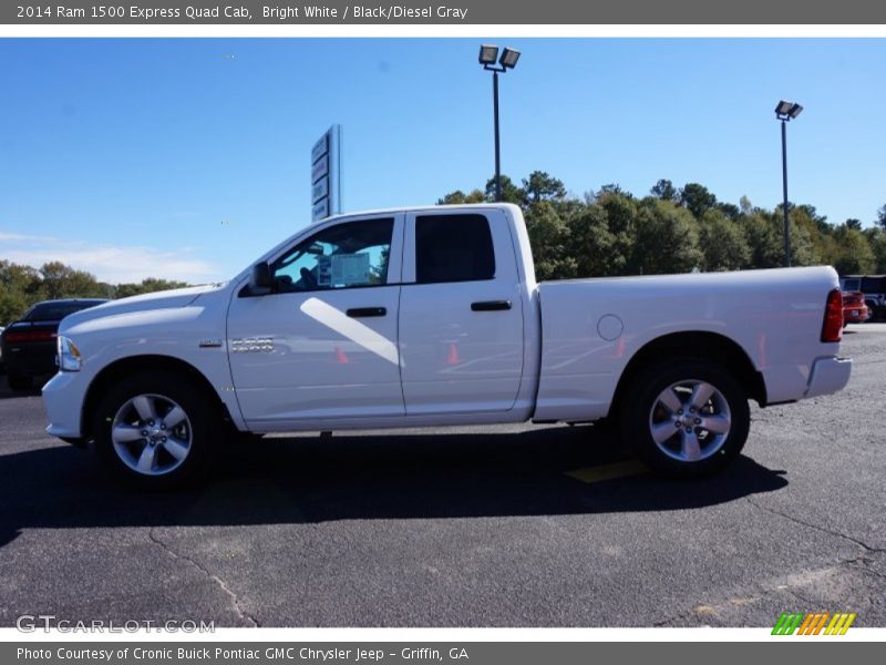 Bright White / Black/Diesel Gray 2014 Ram 1500 Express Quad Cab