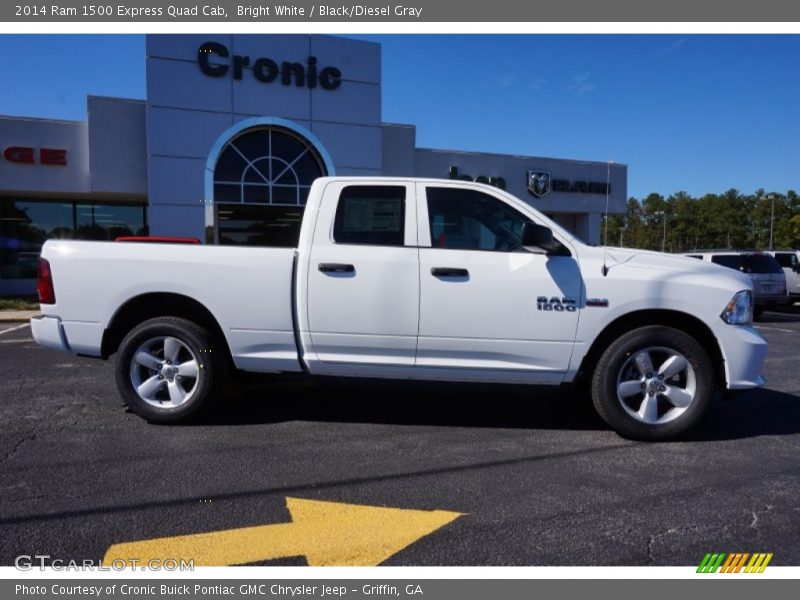 Bright White / Black/Diesel Gray 2014 Ram 1500 Express Quad Cab