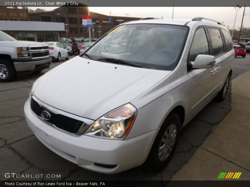 Clear White / Gray 2011 Kia Sedona LX