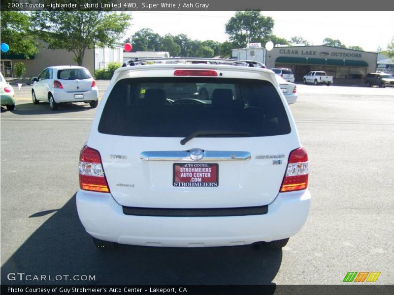 Super White / Ash Gray 2006 Toyota Highlander Hybrid Limited 4WD