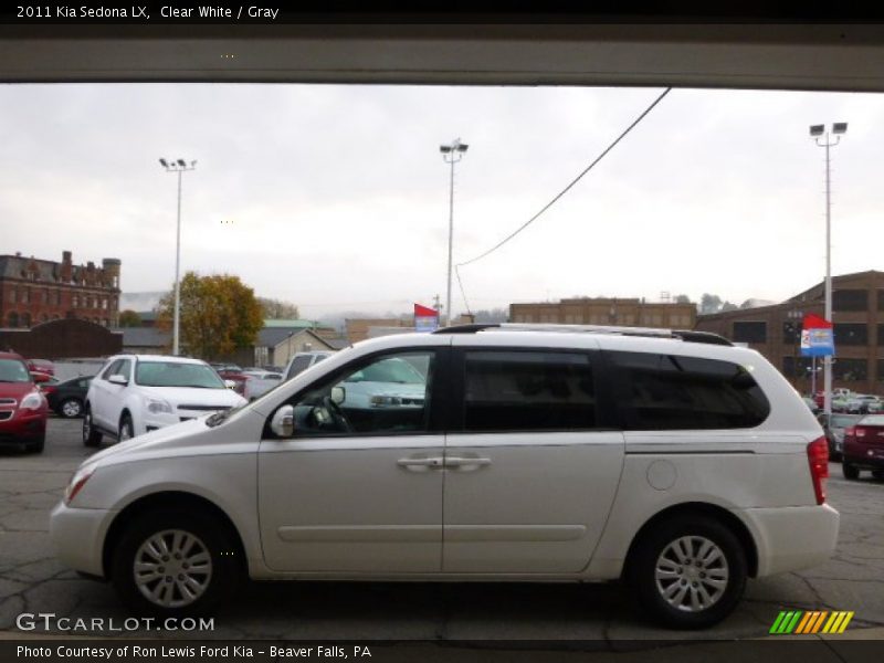 Clear White / Gray 2011 Kia Sedona LX