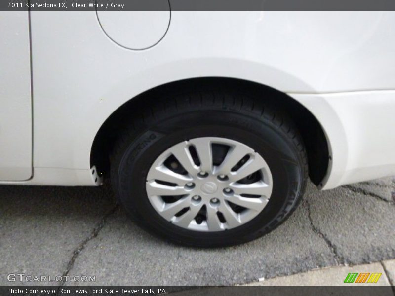 Clear White / Gray 2011 Kia Sedona LX