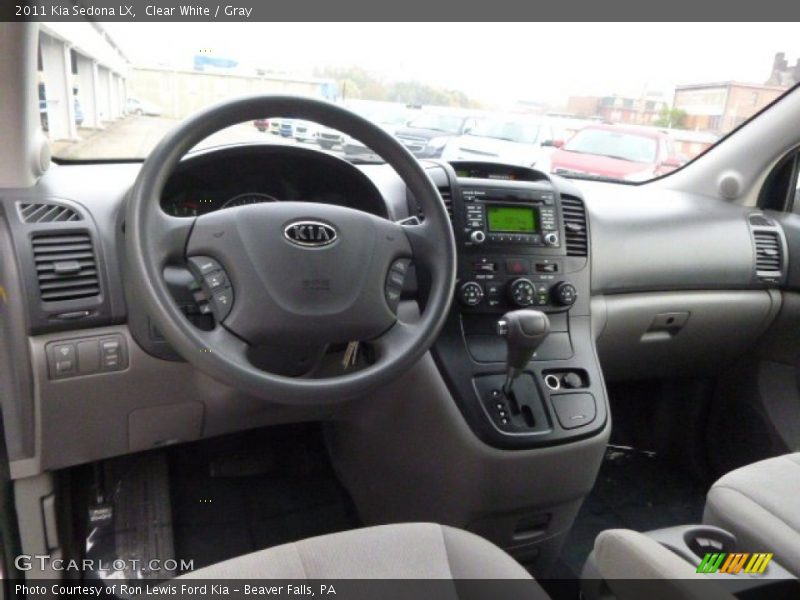 Clear White / Gray 2011 Kia Sedona LX