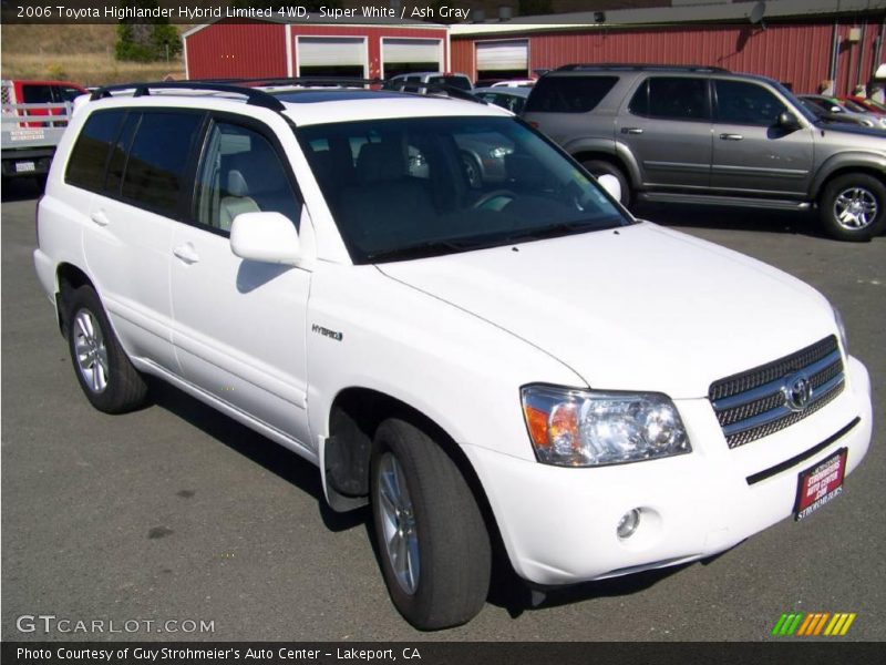 Super White / Ash Gray 2006 Toyota Highlander Hybrid Limited 4WD