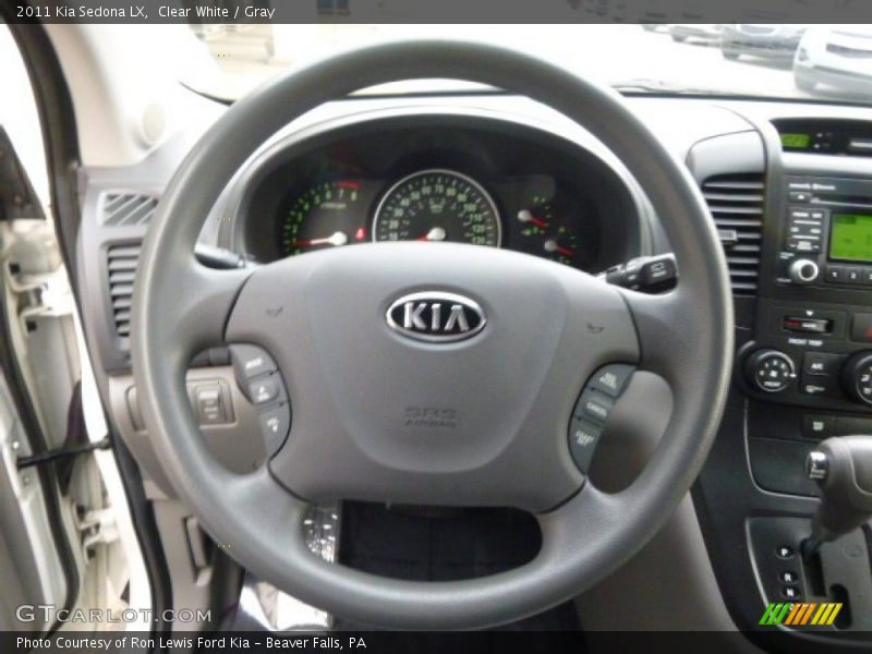 Clear White / Gray 2011 Kia Sedona LX