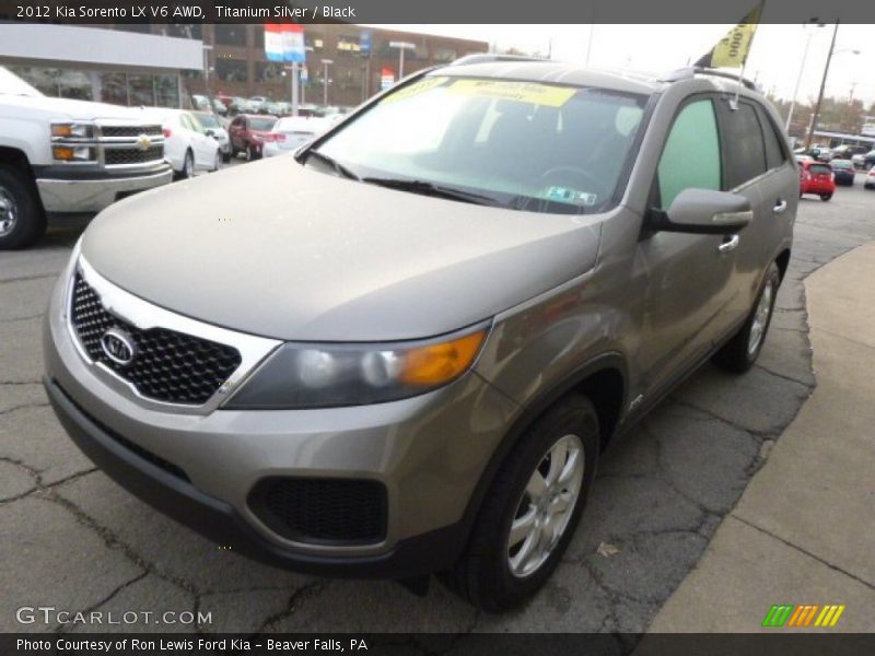 Titanium Silver / Black 2012 Kia Sorento LX V6 AWD