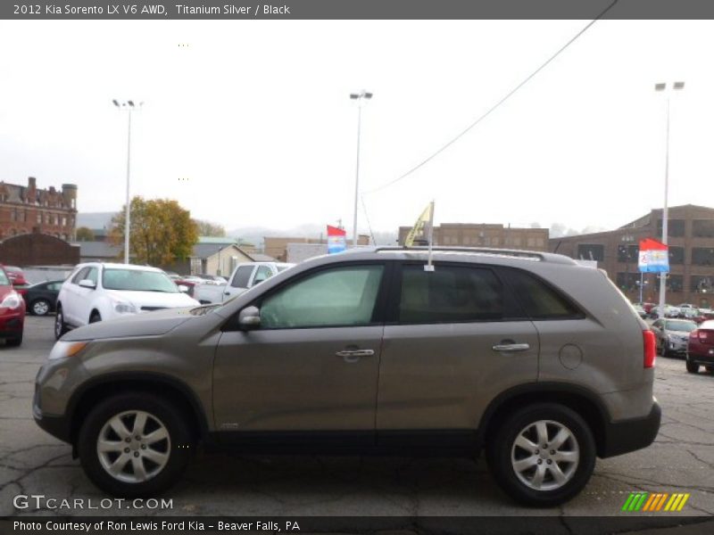 Titanium Silver / Black 2012 Kia Sorento LX V6 AWD