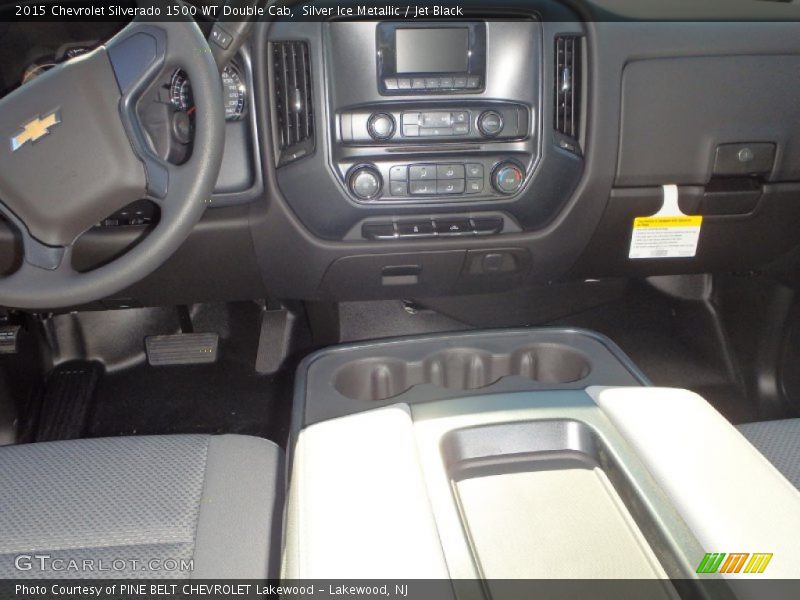 Silver Ice Metallic / Jet Black 2015 Chevrolet Silverado 1500 WT Double Cab