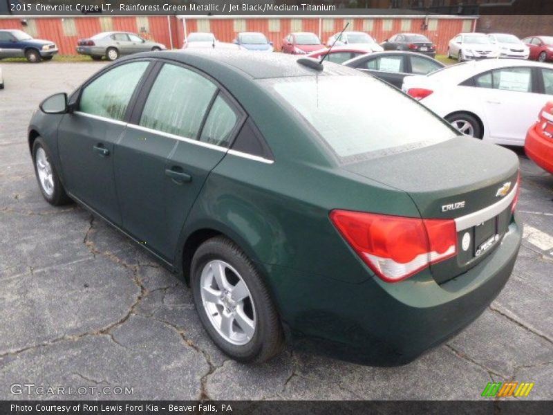 Rainforest Green Metallic / Jet Black/Medium Titanium 2015 Chevrolet Cruze LT