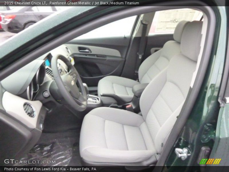 Rainforest Green Metallic / Jet Black/Medium Titanium 2015 Chevrolet Cruze LT