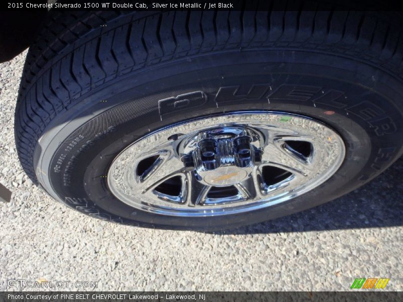 Silver Ice Metallic / Jet Black 2015 Chevrolet Silverado 1500 WT Double Cab