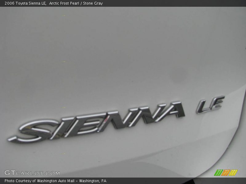 Arctic Frost Pearl / Stone Gray 2006 Toyota Sienna LE