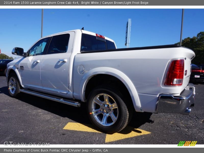 Bright White / Canyon Brown/Light Frost Beige 2014 Ram 1500 Laramie Longhorn Crew Cab 4x4