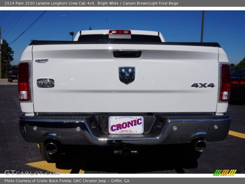 Bright White / Canyon Brown/Light Frost Beige 2014 Ram 1500 Laramie Longhorn Crew Cab 4x4