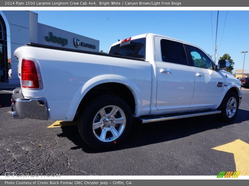 Bright White / Canyon Brown/Light Frost Beige 2014 Ram 1500 Laramie Longhorn Crew Cab 4x4