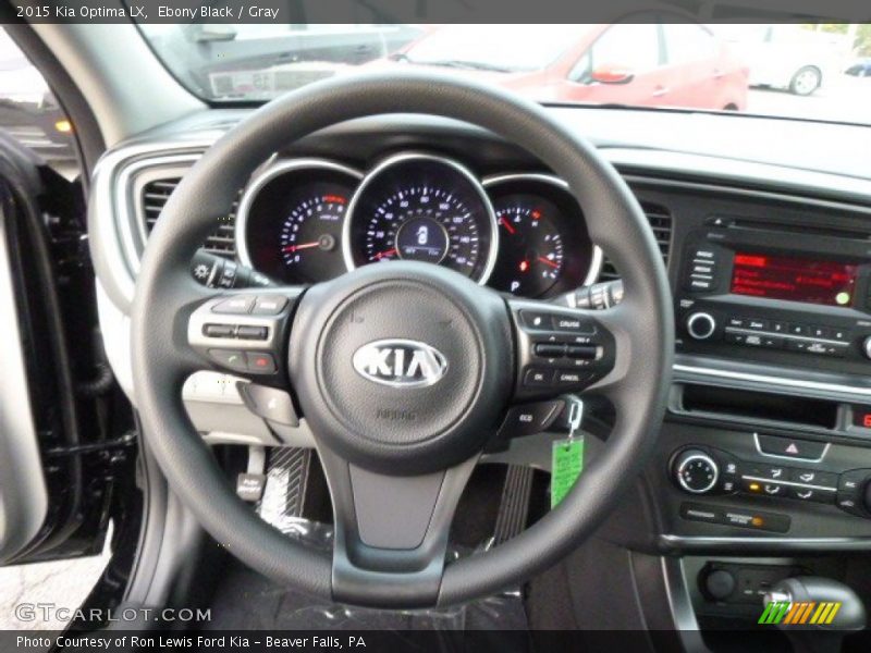 Ebony Black / Gray 2015 Kia Optima LX