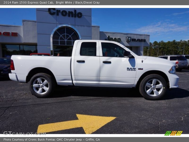 Bright White / Black/Diesel Gray 2014 Ram 1500 Express Quad Cab