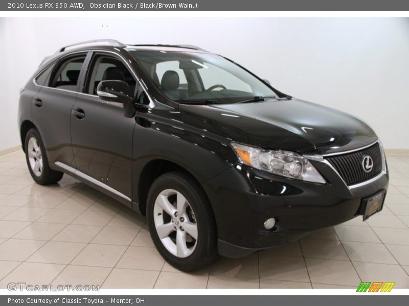 Obsidian Black / Black/Brown Walnut 2010 Lexus RX 350 AWD