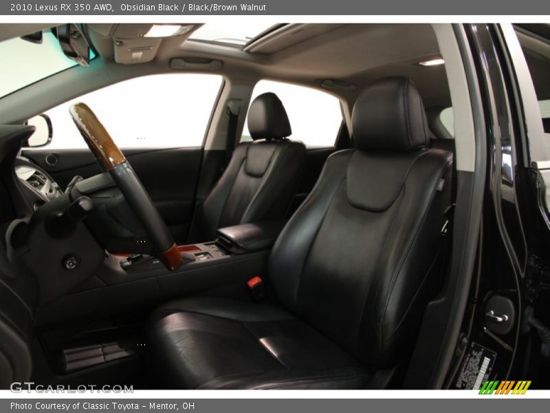 Obsidian Black / Black/Brown Walnut 2010 Lexus RX 350 AWD