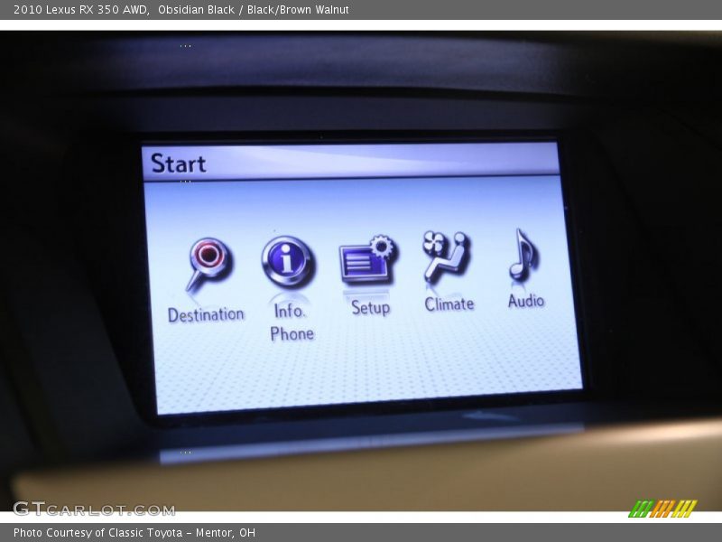 Obsidian Black / Black/Brown Walnut 2010 Lexus RX 350 AWD