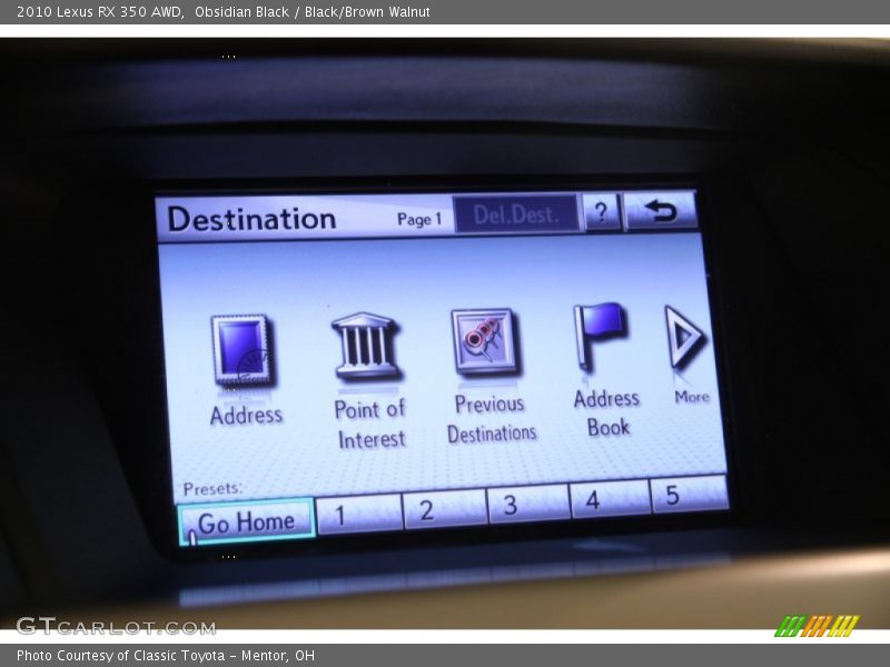 Obsidian Black / Black/Brown Walnut 2010 Lexus RX 350 AWD