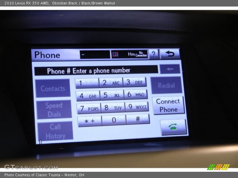 Obsidian Black / Black/Brown Walnut 2010 Lexus RX 350 AWD