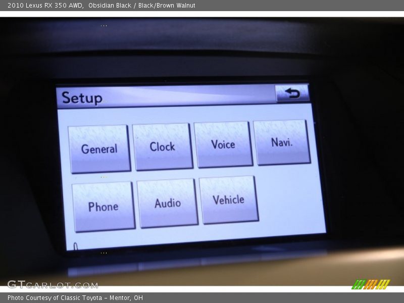 Obsidian Black / Black/Brown Walnut 2010 Lexus RX 350 AWD