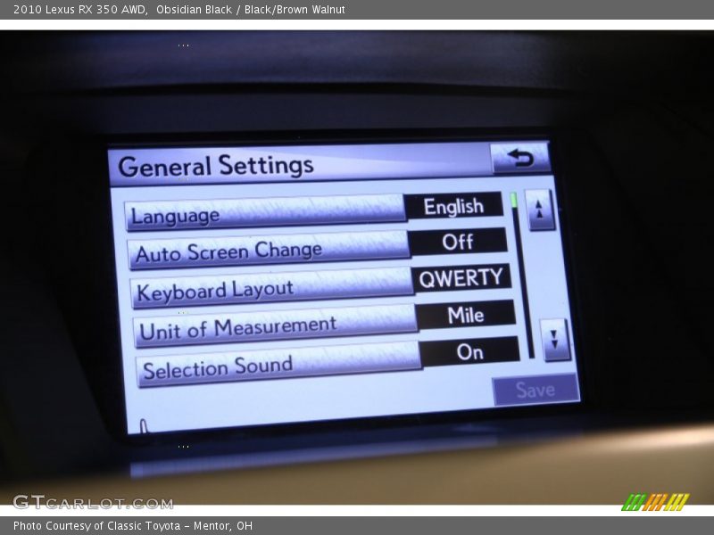 Obsidian Black / Black/Brown Walnut 2010 Lexus RX 350 AWD