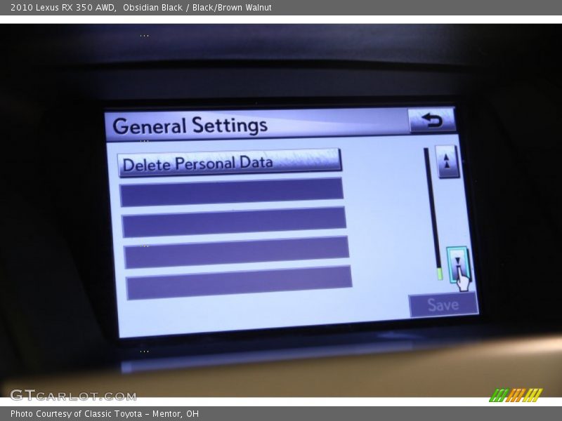 Obsidian Black / Black/Brown Walnut 2010 Lexus RX 350 AWD