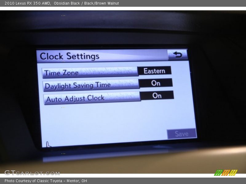 Obsidian Black / Black/Brown Walnut 2010 Lexus RX 350 AWD
