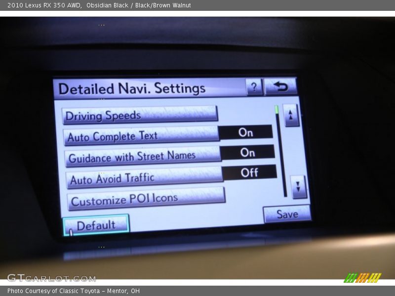 Obsidian Black / Black/Brown Walnut 2010 Lexus RX 350 AWD