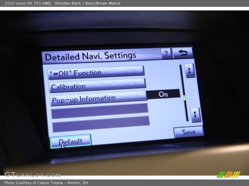 Obsidian Black / Black/Brown Walnut 2010 Lexus RX 350 AWD