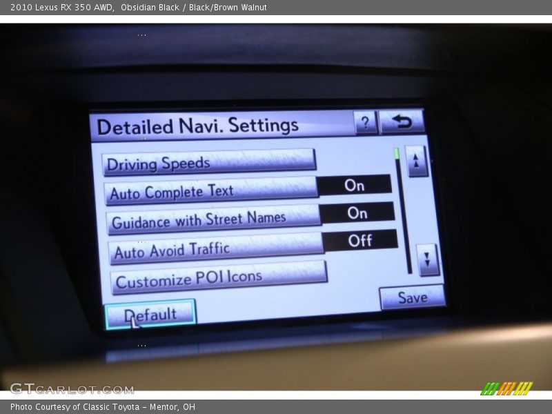 Obsidian Black / Black/Brown Walnut 2010 Lexus RX 350 AWD