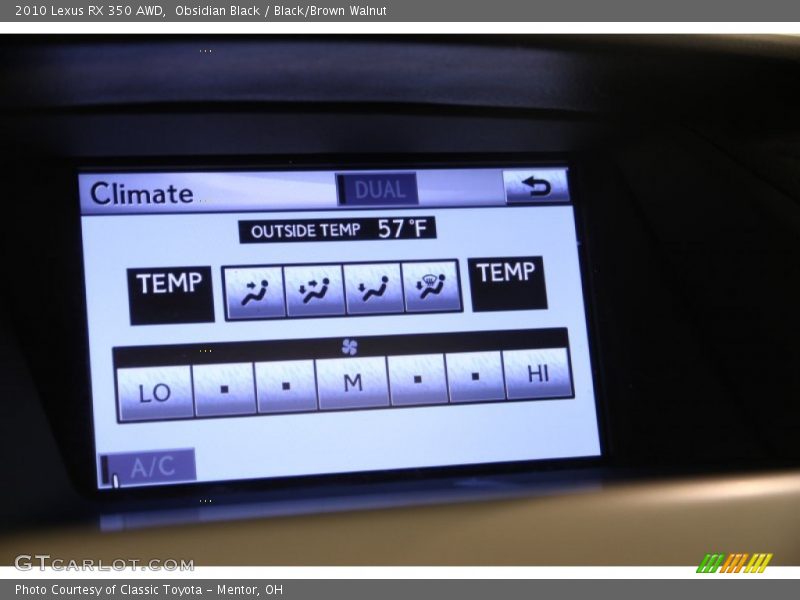 Obsidian Black / Black/Brown Walnut 2010 Lexus RX 350 AWD