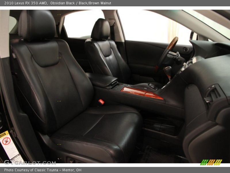 Obsidian Black / Black/Brown Walnut 2010 Lexus RX 350 AWD