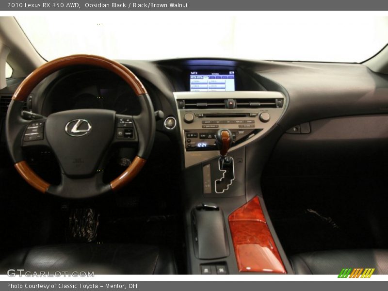 Obsidian Black / Black/Brown Walnut 2010 Lexus RX 350 AWD