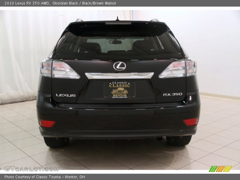Obsidian Black / Black/Brown Walnut 2010 Lexus RX 350 AWD