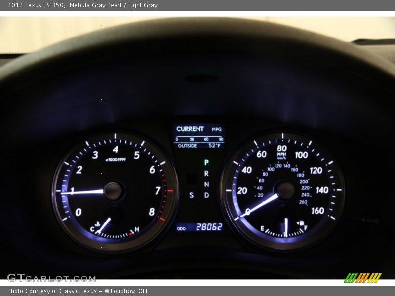 Nebula Gray Pearl / Light Gray 2012 Lexus ES 350